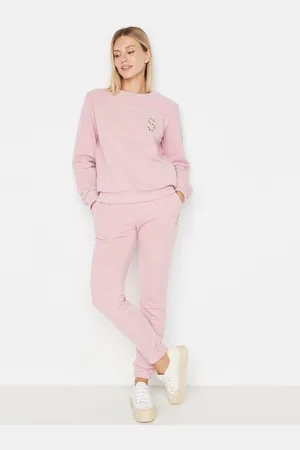 Trendyol Embroidered Detail Round Neck Tracksuits