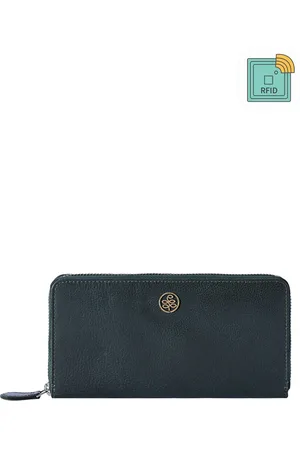 Eske Leather Zip Detail Zip Around Wallet