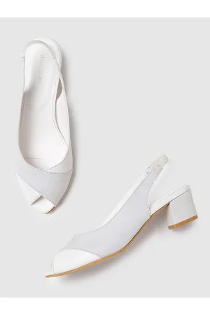 Marc Loire Peep Toes Block Heels With Backstrap