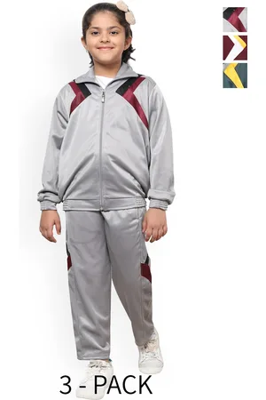 BAESD Girls Pack Of 3 Mock Collar Tracksuits