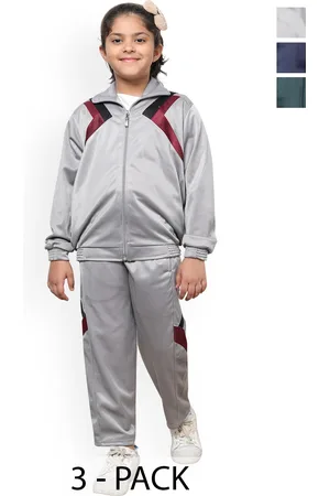 BAESD Girls Pack Of 3 Mock Collar Tracksuits