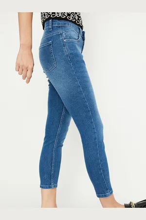 Max Collection Women Mid-Rise Clean Look Light Fade Whiskers and Chevrons Jeans