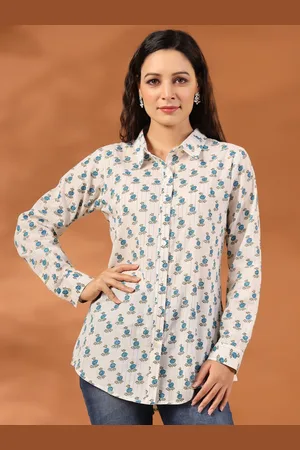 Jaipur Standard Floral Printed Cotton Casual Shirt