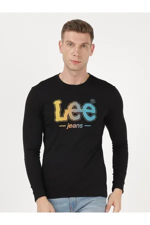 LEE Men Typographic Printed Crew Neck Slim Fit T-shirt