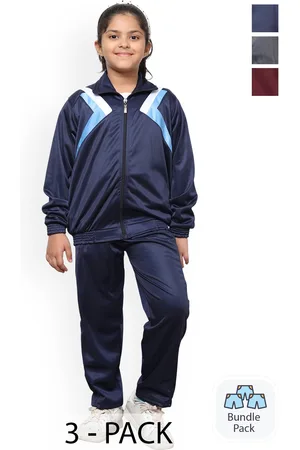 BAESD Girls Pack Of 3 Mock Collar Tracksuits