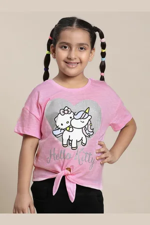 Kidsville Hello Kitty Girls Printed Pure Cotton T-Shirt