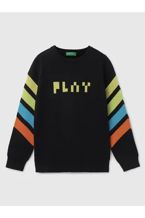 Benetton Boys Striped Cotton Pullover