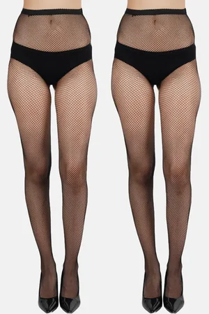 Next2Skin Women Pack Of 2 Patterned Fishnet Stockings