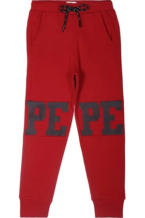 Pepe Jeans Boys Mid Rise Brand Logo Printed Joggers