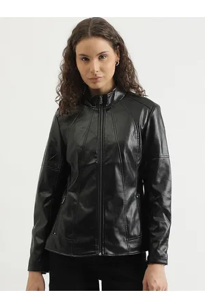 Benetton Mock Collar Biker Jacket