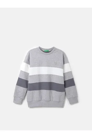 Benetton Boys Striped Pullover Sweatshirt