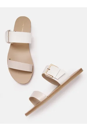 Lino Perros Women Open Toe Flats with Buckle Detail