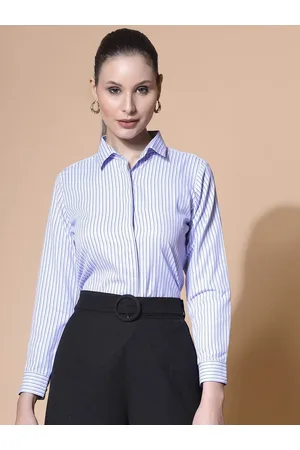 DressBerry Vertical Striped Slim Fit Formal Shirt