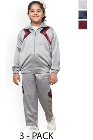 BAESD Girls Pack Of 3 Mock Collar Tracksuits