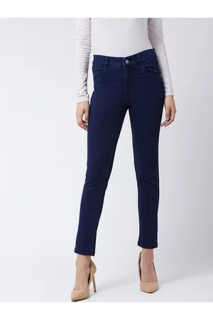 DressBerry Women Navy Blue Skinny Fit Stretchable Jeans