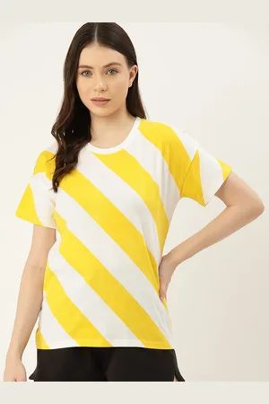 ETC Women Striped Pure Cotton T-shirt