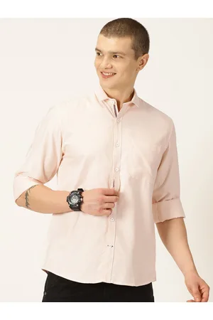 Mast & Harbour Blue Classic Slim Fit Striped Printed Spread Collar Cotton Casual Shirt