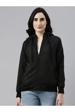 Campus Women Black Outdoor Tailored Jacket