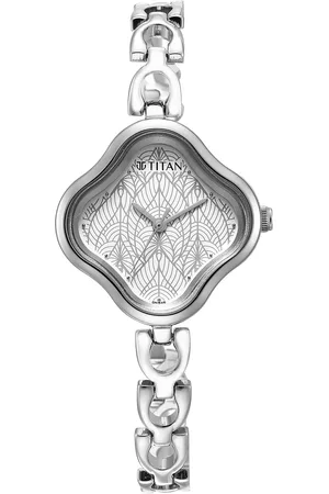 Titan Women Brass Dial & Stainless Steel Bracelet Style Straps Analogue Watch 2701SM01