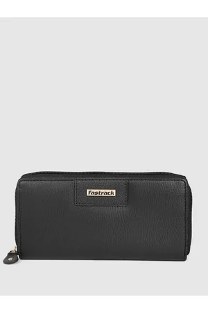 Fastrack Women Abstract Textured PU Zip Around Wallet