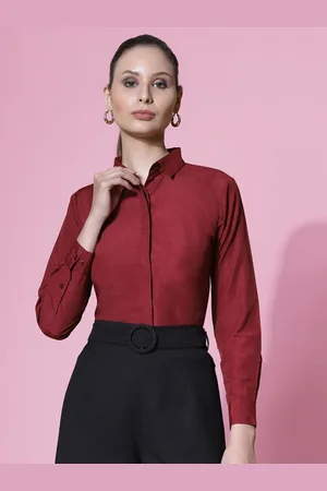 ASCIIBLUES Slim Fit Spread Collar Formal Shirt