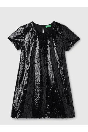 Benetton Girls Embellished A-Line Dress