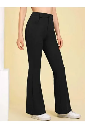 Broadstar Women Flared High-Rise Bootcut Trousers