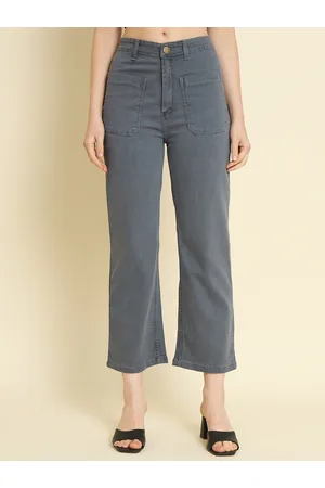 AngelFab Women Jean Straight Fit Mid-Rise Cotton Stretchable Jeans
