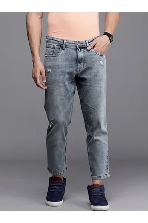Allen Solly Men Relaxed Fit Mildly Distressed Heavy Fade Stretchable Mid-Rise Jeans