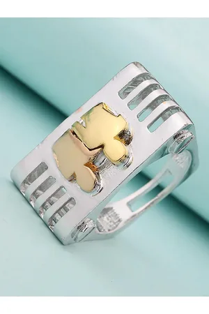 Voylla Men Silver-Plated Designed Finger Ring