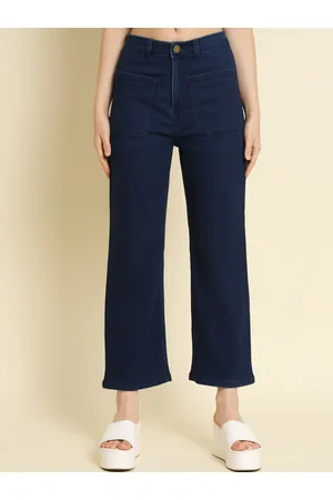 AngelFab Women Jean Straight Fit High-Rise Cotton Stretchable Jeans
