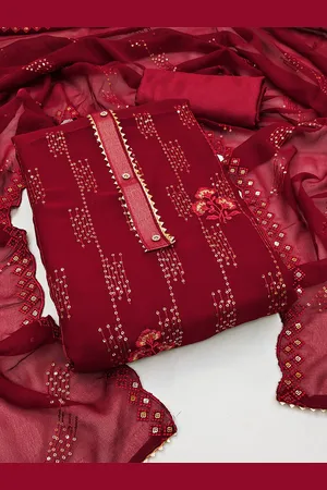 Kalini Embroidered Silk Georgette Unstitched Dress Material
