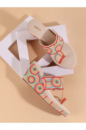 All Things Mochi Ethnic Embellished One Toe Wedges