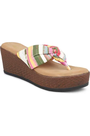 Inc 5 Printed Open Toe Wedges