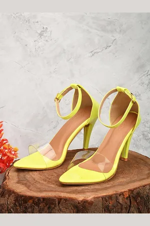 JM Looks Open Toe Slim Heels With Ankle Loop