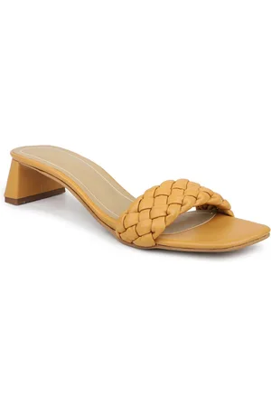 Inc 5 Braided Open Toe Block Heels