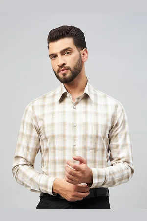 LOUIS STITCH Comfort Gingham Checks Checked Cotton Formal Shirt