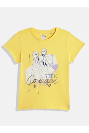Allen Solly Girls Elsa and Anna Printed Pure Cotton T-shirt
