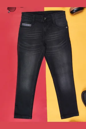Pantaloons Boys Black Light Fade Jeans