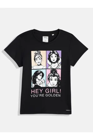 Allen Solly Girls Disney Princesses Printed Pure Cotton T-shirt
