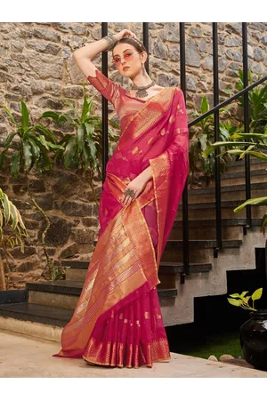 Kalini Geometric Woven Design Zari Detail Saree