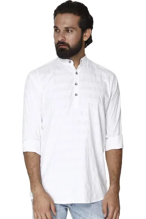 FUBAR Men White Slim Fit Opaque Casual Shirt