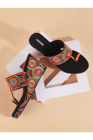 All Things Mochi Ethnic Embellished One Toe Wedges