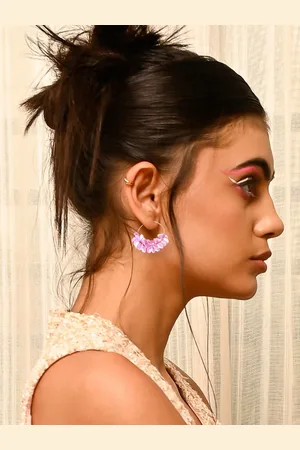 Alberre Odette Pink Hoop Earrings