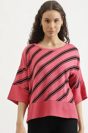 Benetton Striped Cotton Regular Top