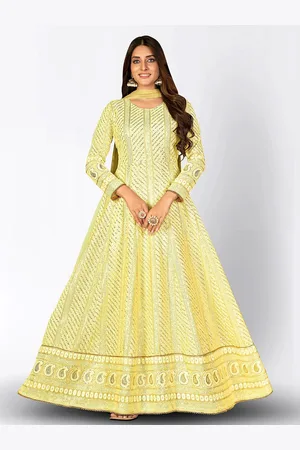 Divine International Trading Co Embroidered Sequined Semi-Stitched Dress Material