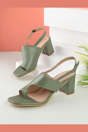 PANAHI One Toe Block Heel Mules