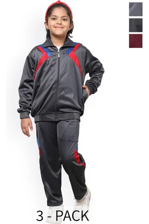 BAESD Girls Pack Of 3 Long Sleeves Front Open Tracksuits
