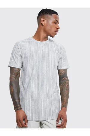 Boohoo Slub Striped Slim Fit T-shirt