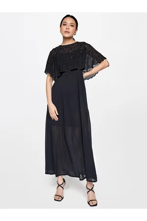 AND Embellished Flared Sleeves A-Line Maxi Dress